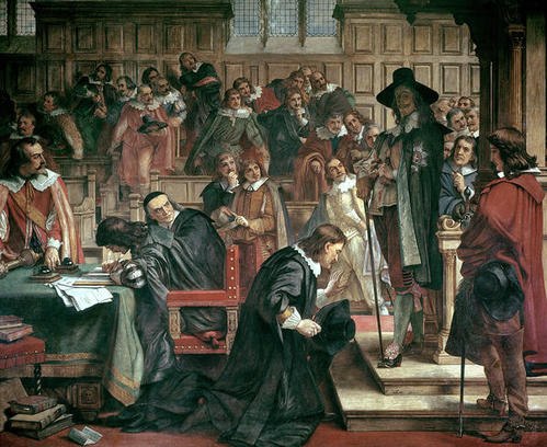 A later painting shows Charles I confronting the Speaker among seated members of the House of Commons.
