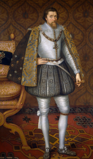 Portrait of James I in royal clothing